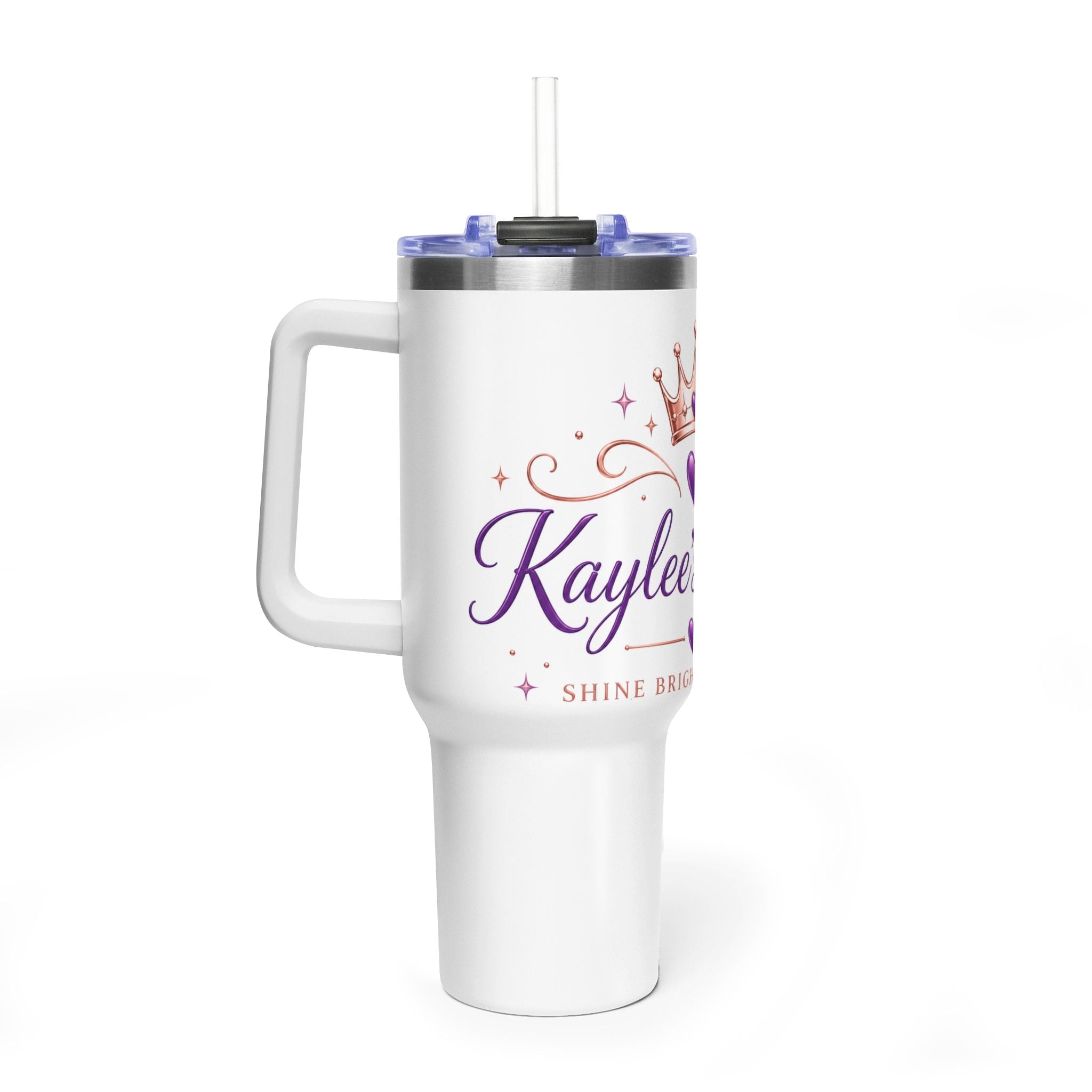 Personalized Princess Crown Tumbler 40oz | Custom Name Thermal Tumbler