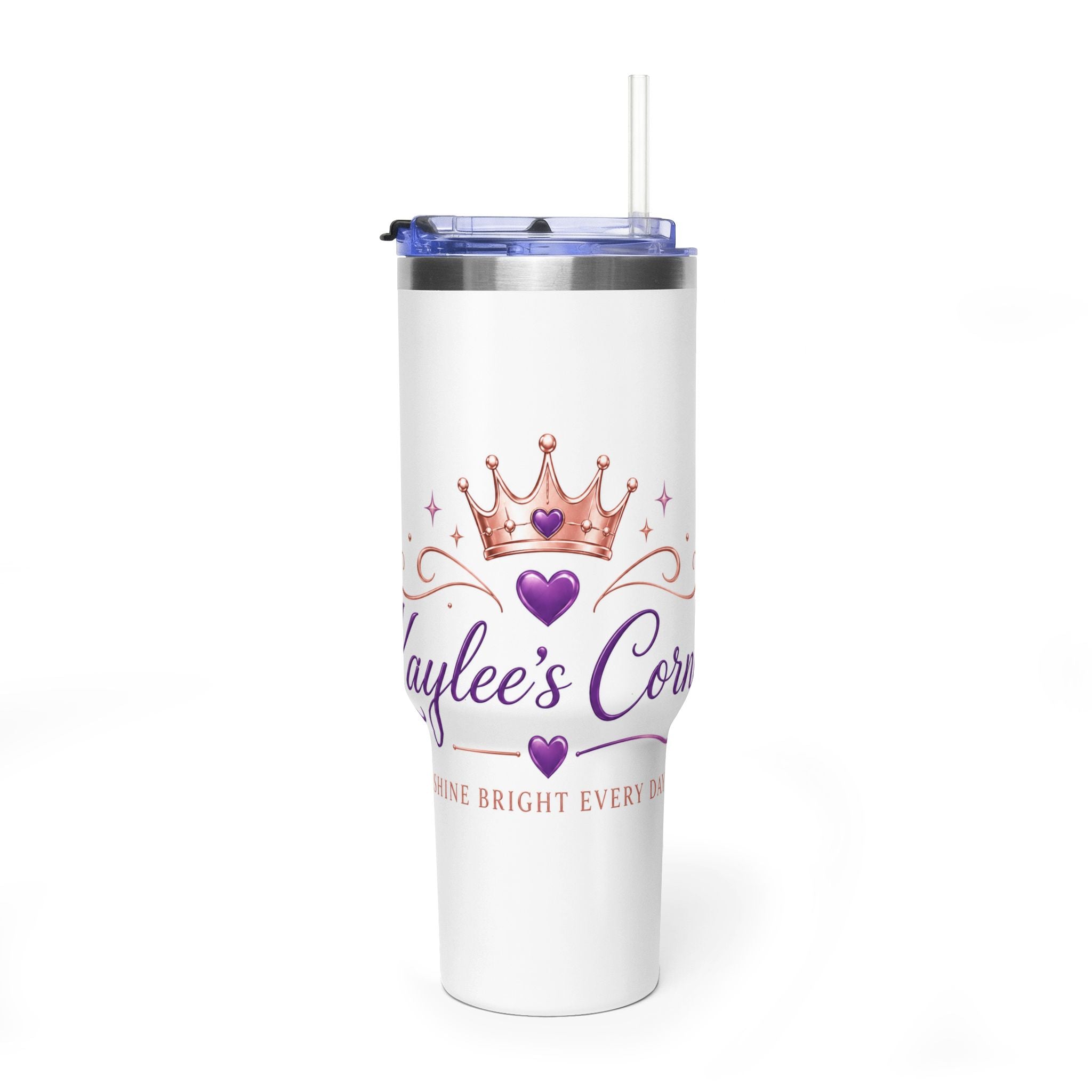 Personalized Princess Crown Tumbler 40oz | Custom Name Thermal Tumbler
