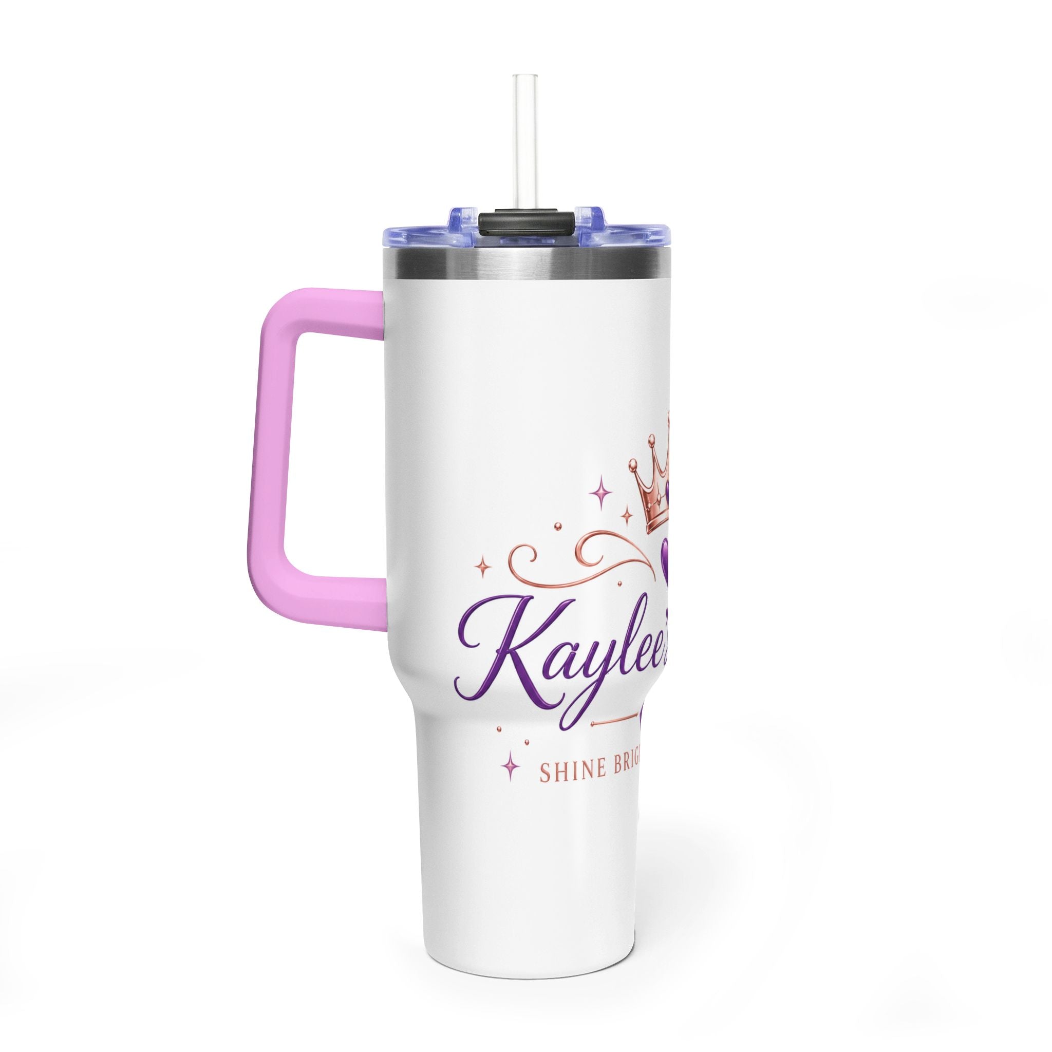 Personalized Princess Crown Tumbler 40oz | Custom Name Thermal Tumbler