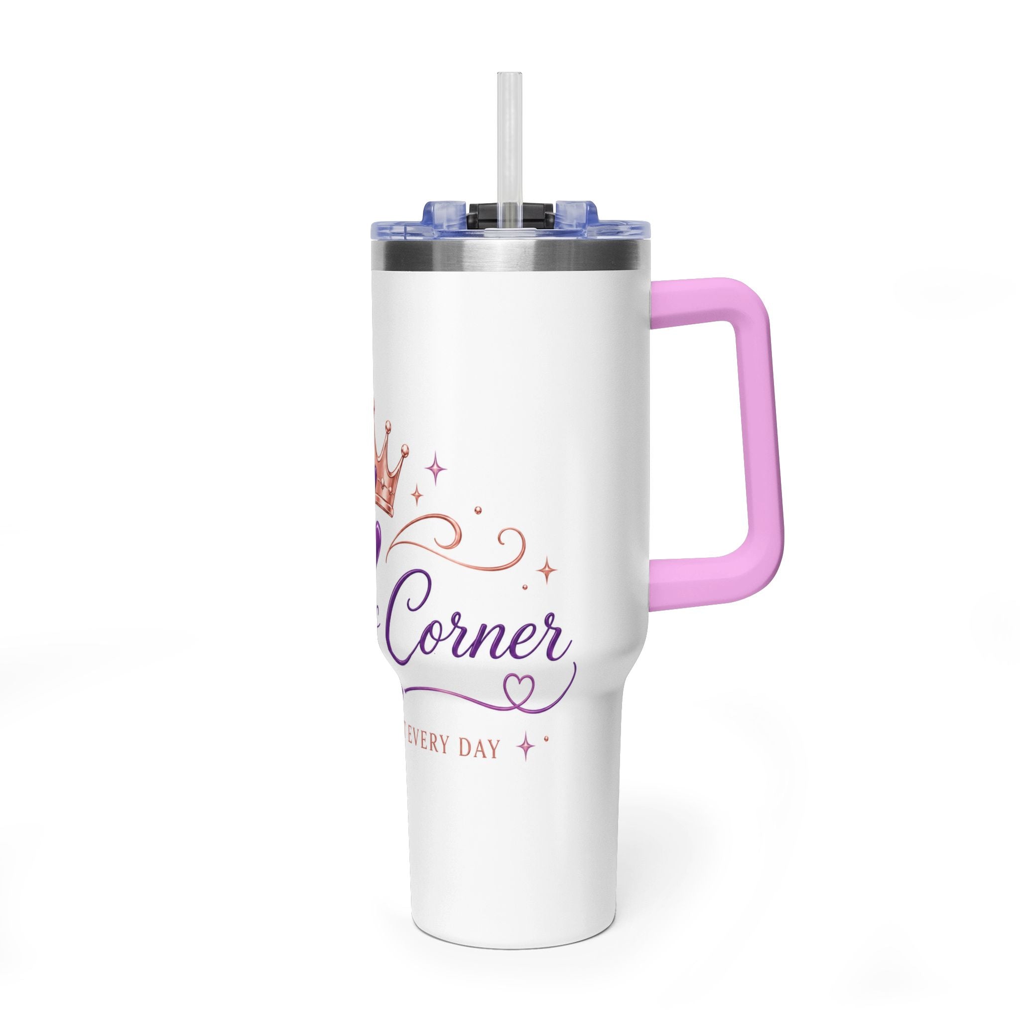 Personalized Princess Crown Tumbler 40oz | Custom Name Thermal Tumbler