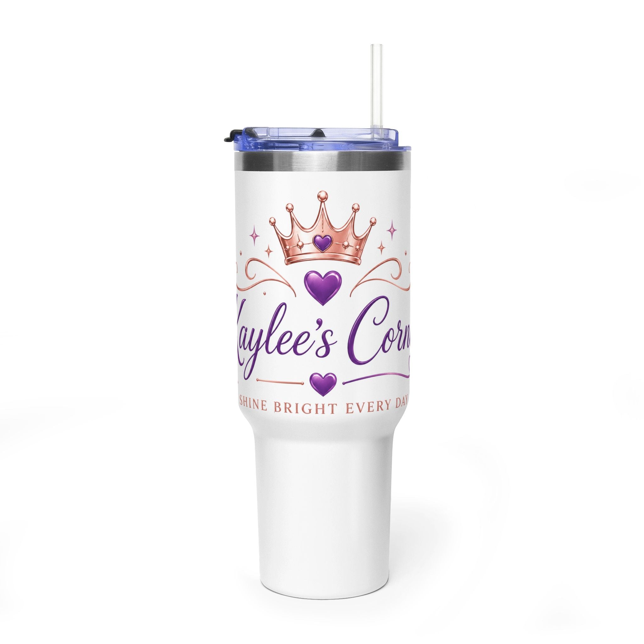 Personalized Princess Crown Tumbler 40oz | Custom Name Thermal Tumbler