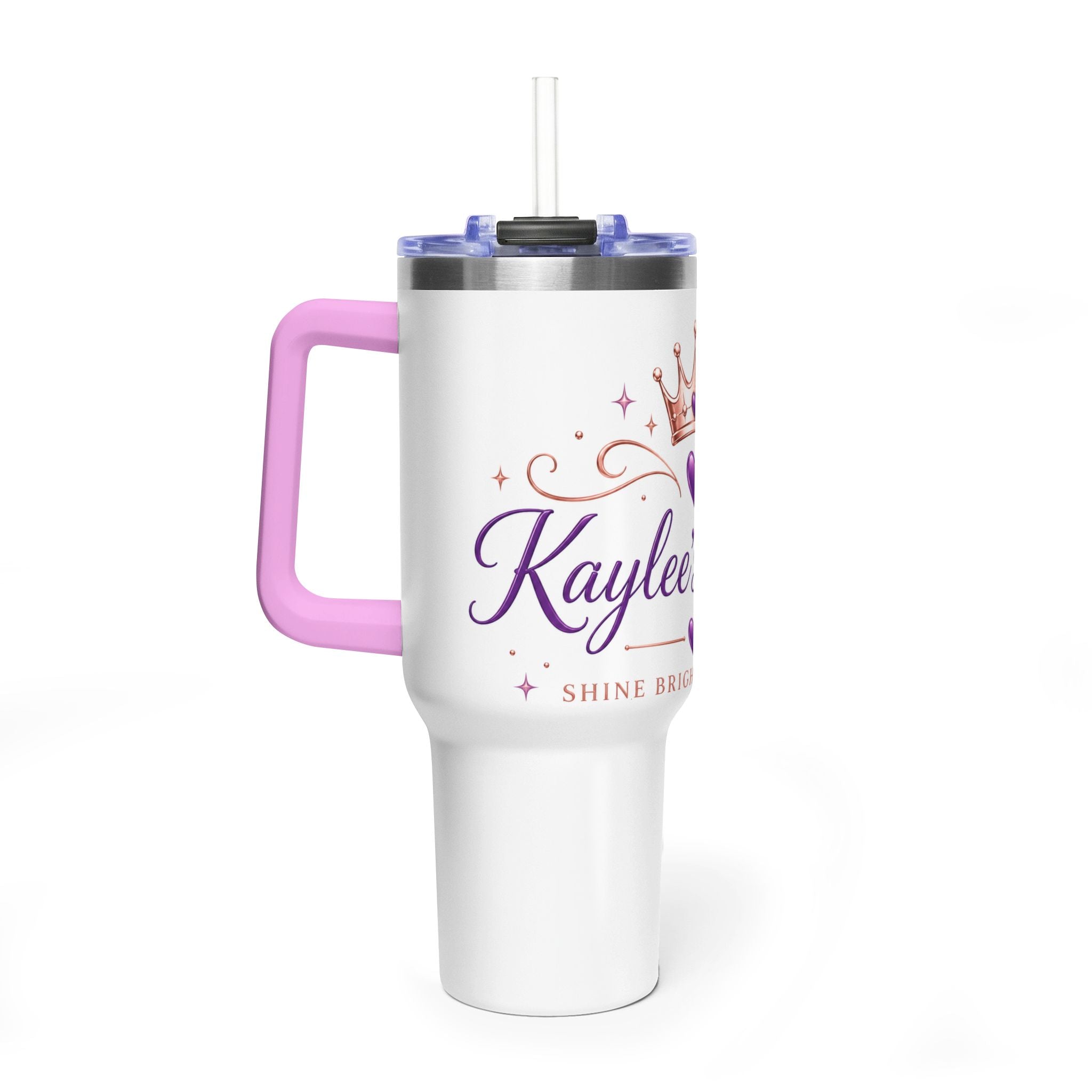 Personalized Princess Crown Tumbler 40oz | Custom Name Thermal Tumbler