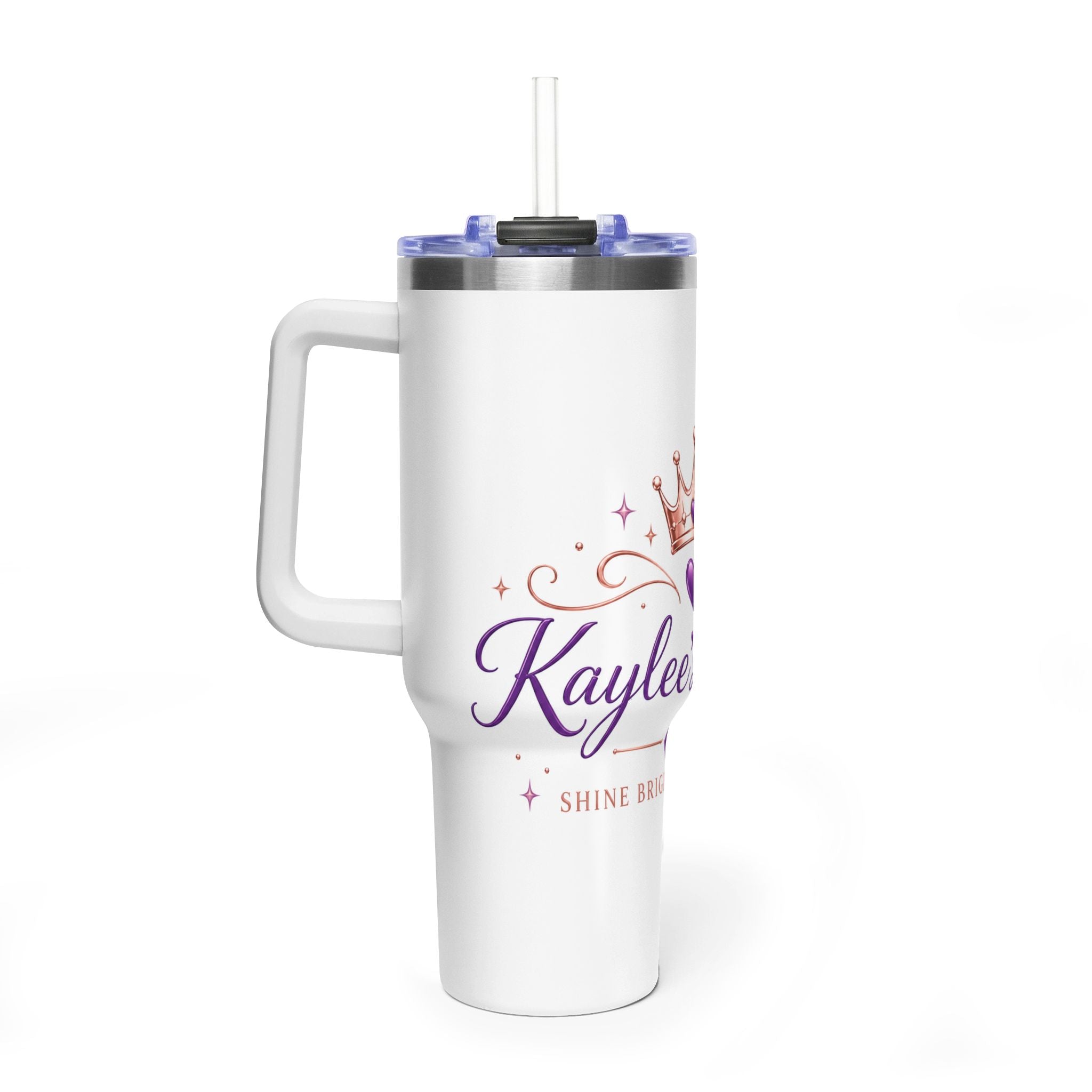 Personalized Princess Crown Tumbler 40oz | Custom Name Thermal Tumbler